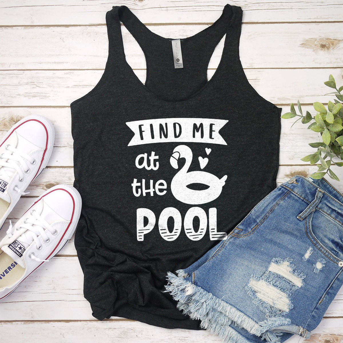 Find Me At The Pool - Tank Top Racerback