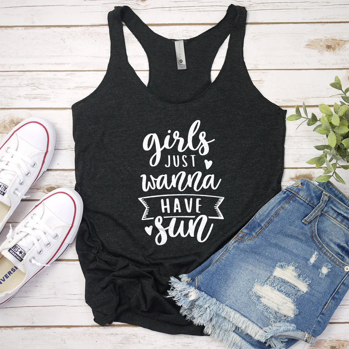 Girls Just Wanna Have Sun - Tank Top Racerback