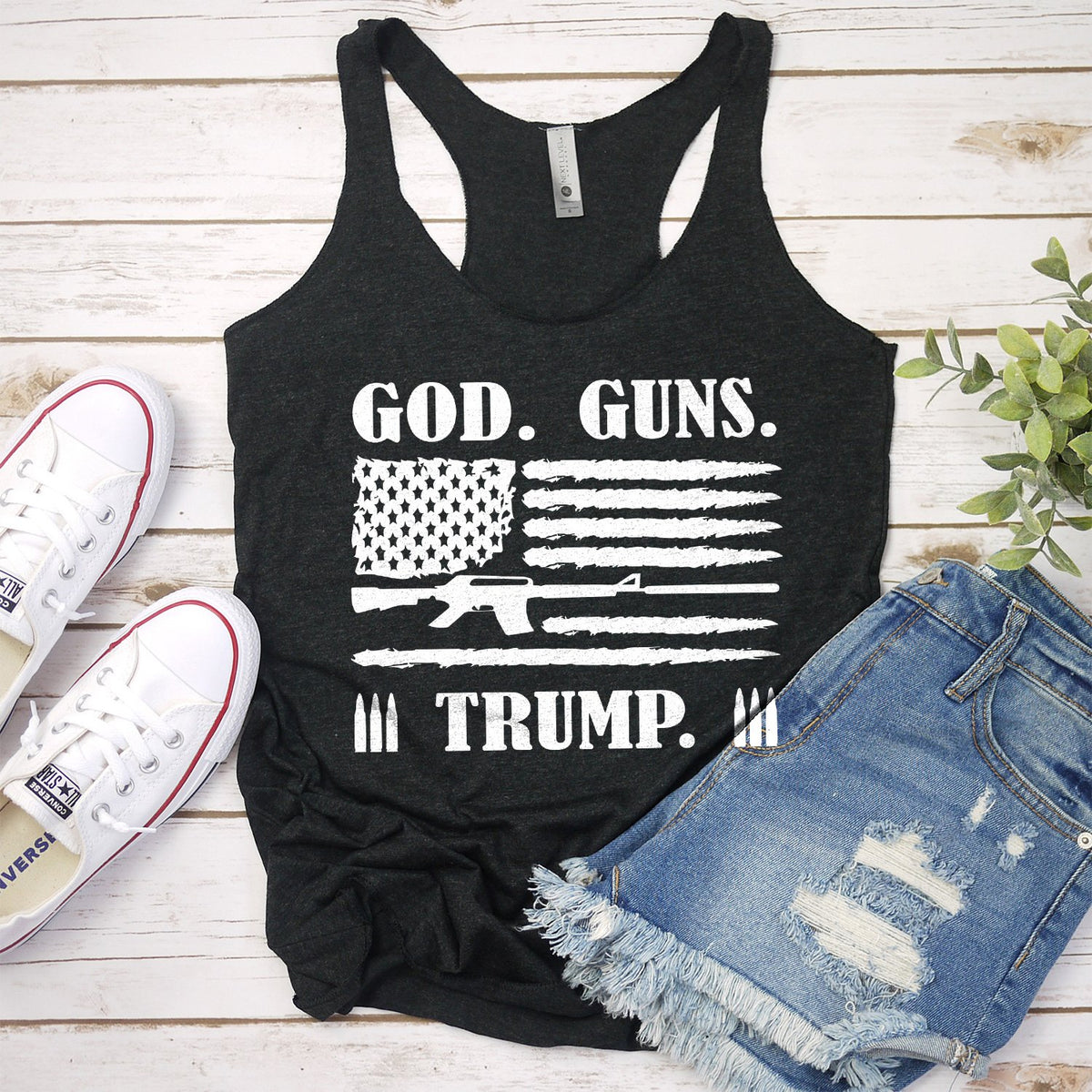 God Guns &amp; Trump - Tank Top Racerback