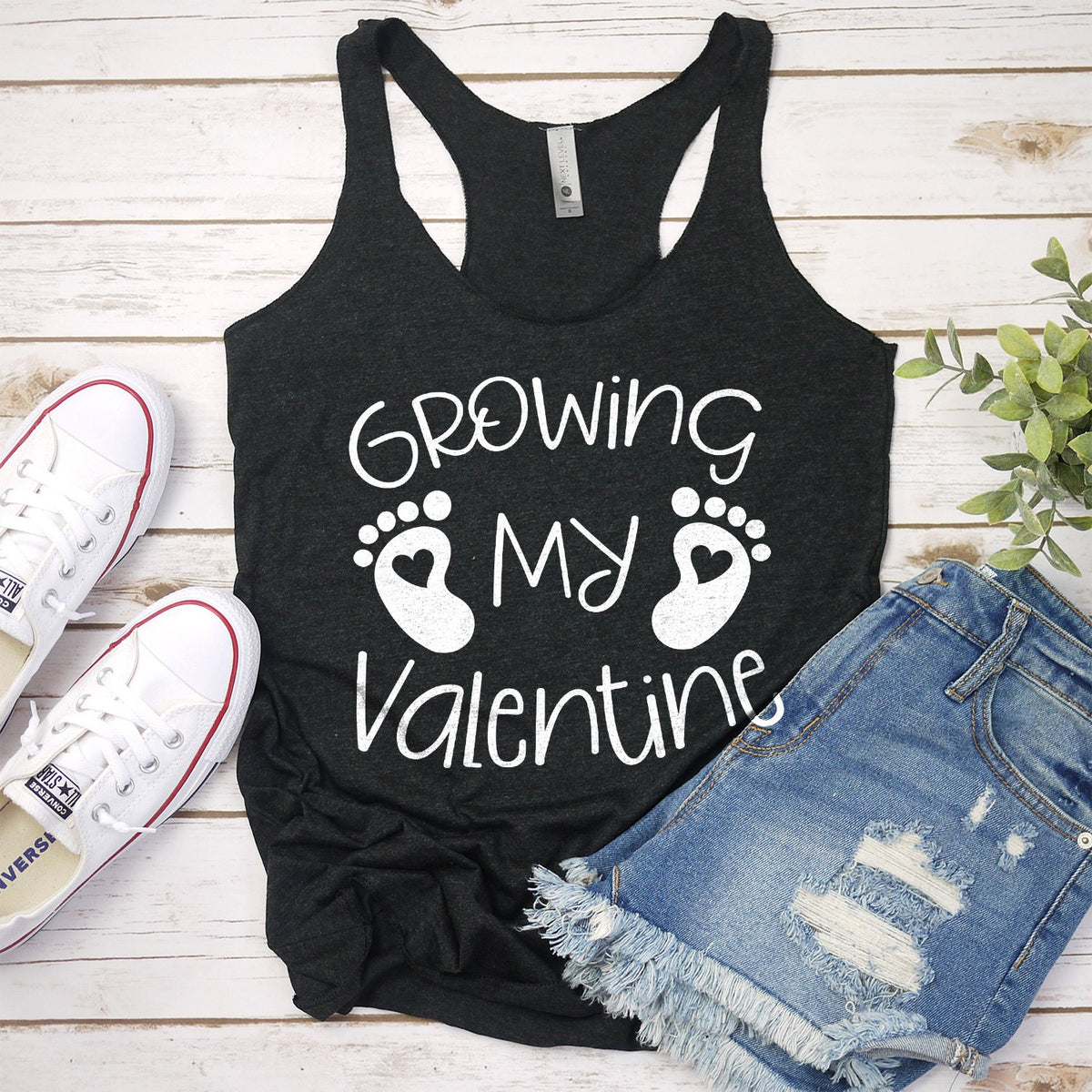 Growing My Valentine - Tank Top Racerback