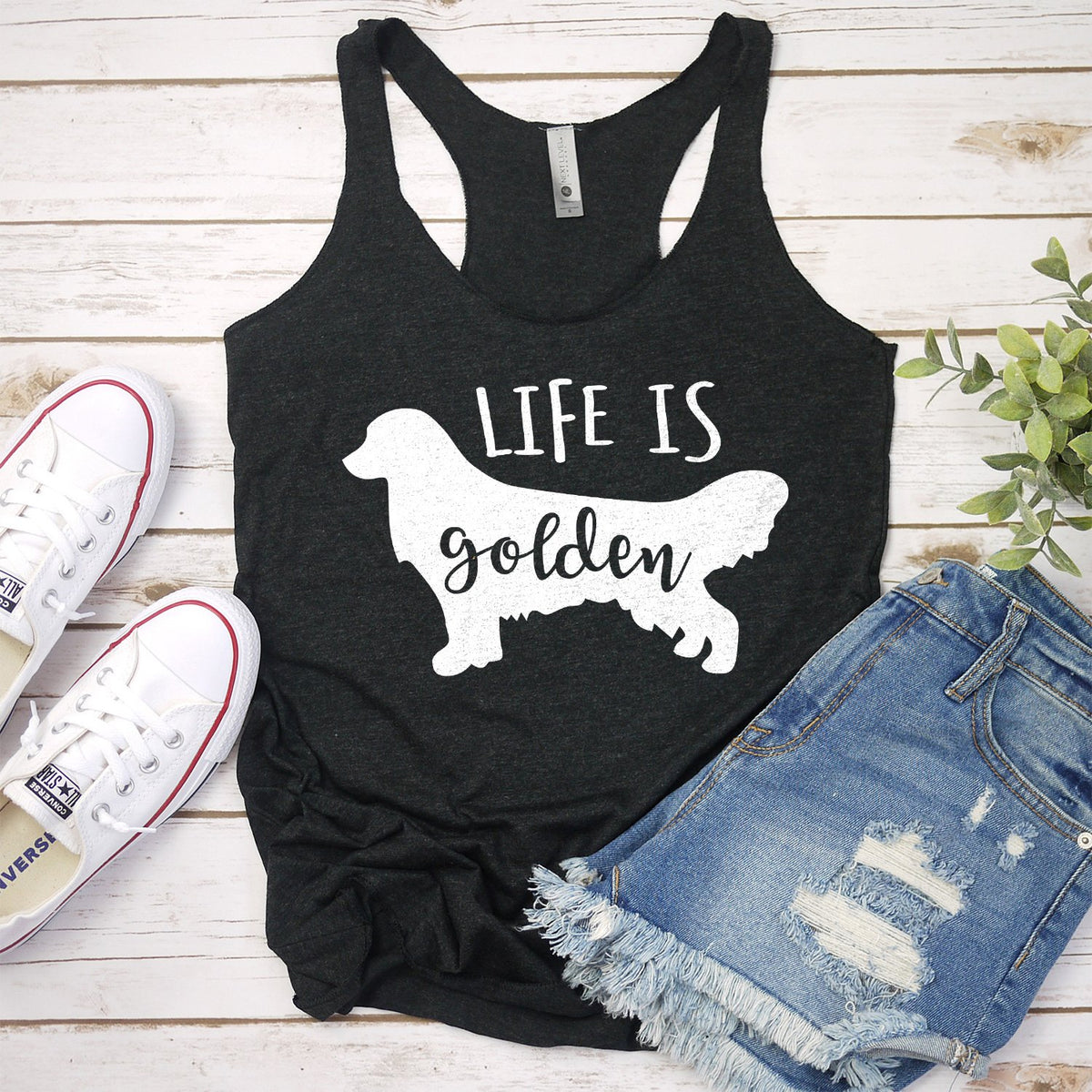 Life is Golden Retriever - Tank Top Racerback