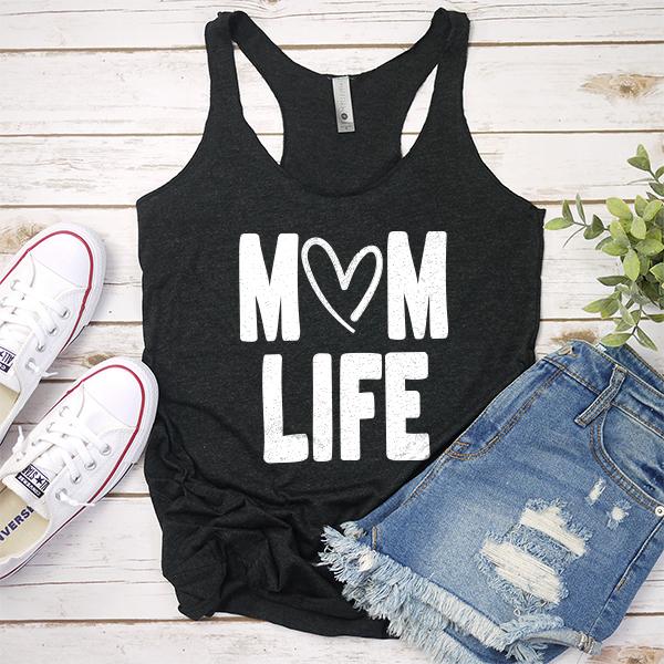 Mom Life with Heart - Tank Top Racerback