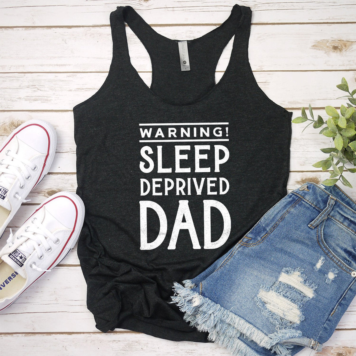 Warning! Sleep Deprived Dad - Tank Top Racerback