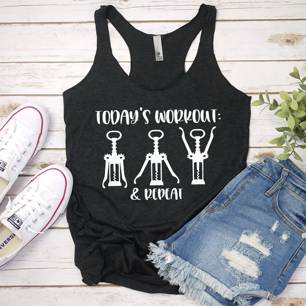 Today&#39;s Workout: Wine &amp; Repeat - Tank Top Racerback