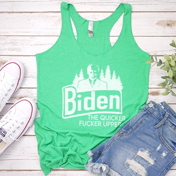 Joe Biden The Quicker Fucker Upper - Tank Top Racerback