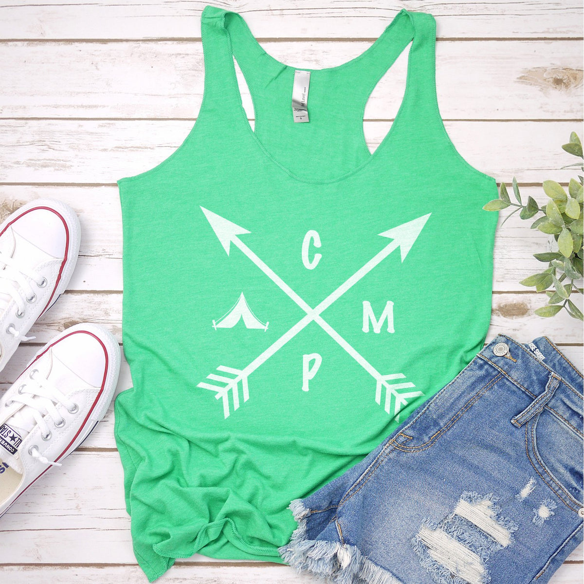 Camp with Arrows - Tank Top Racerback