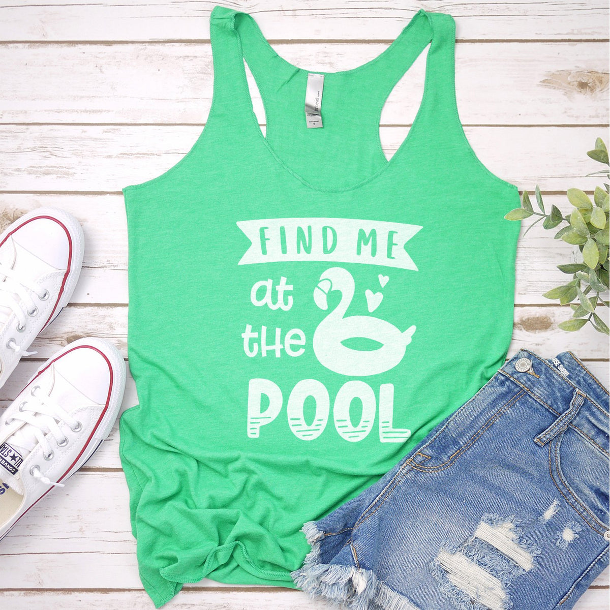 Find Me At The Pool - Tank Top Racerback
