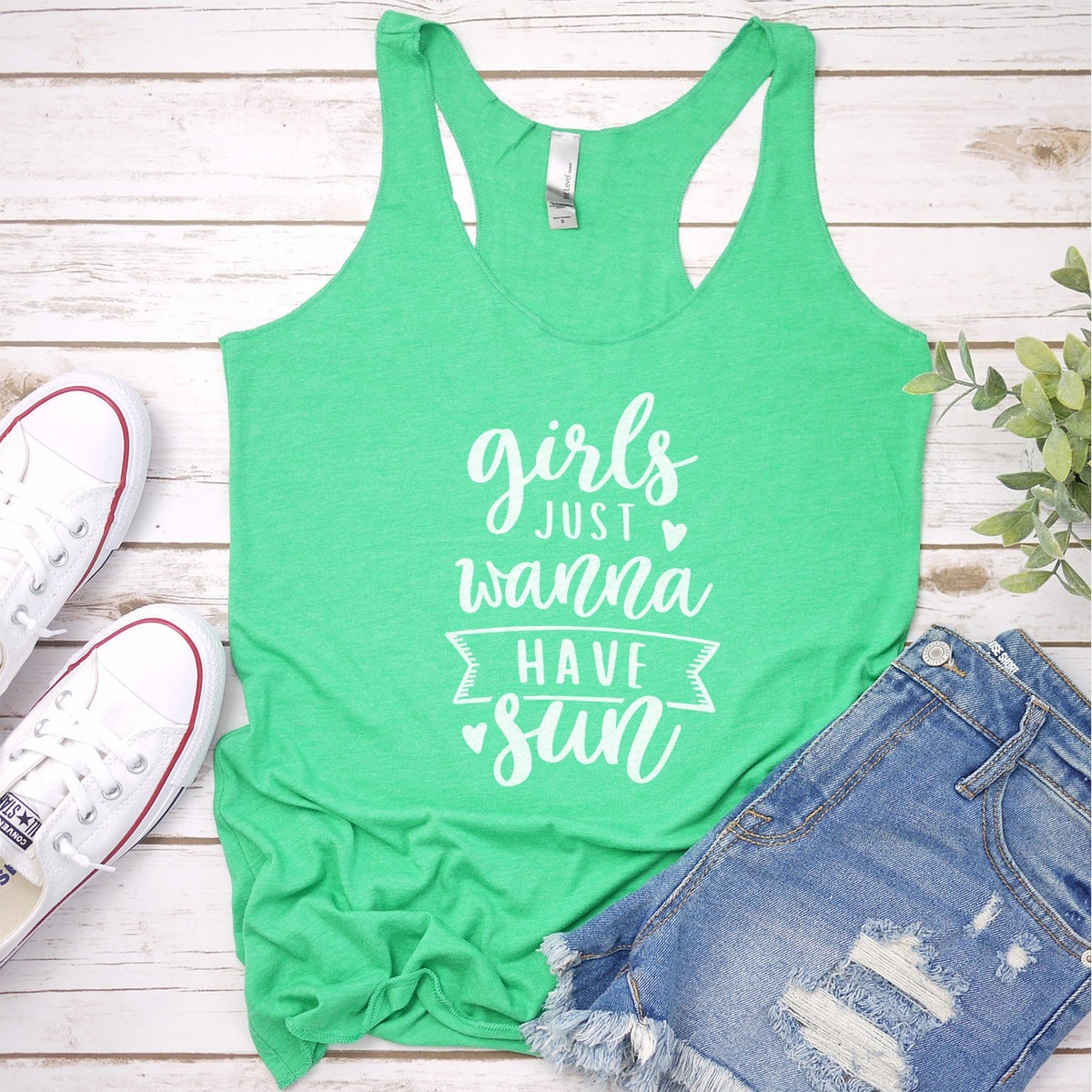 Girls Just Wanna Have Sun - Tank Top Racerback