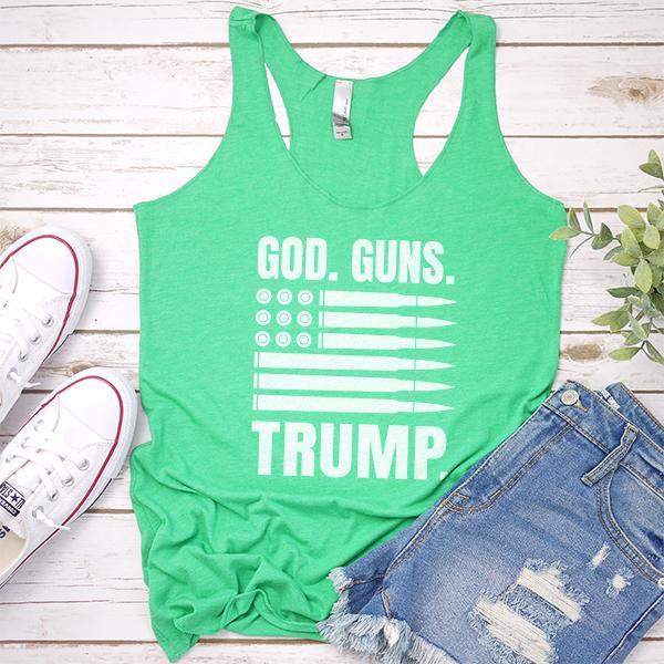 God Guns and Trump - Tank Top Racerback