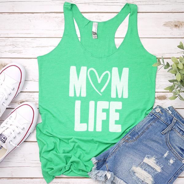 Mom Life with Heart - Tank Top Racerback