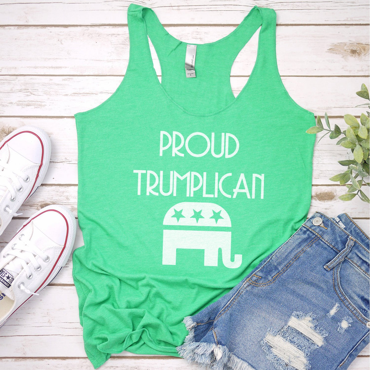 Proud Trumplican Elephant - Tank Top Racerback