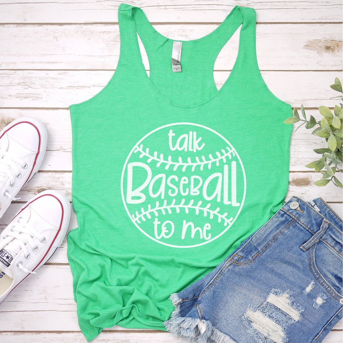 Talk Baseball To Me - Tank Top Racerback