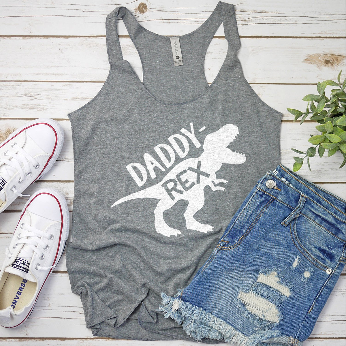 Daddy Rex Dinosaur - Tank Top Racerback