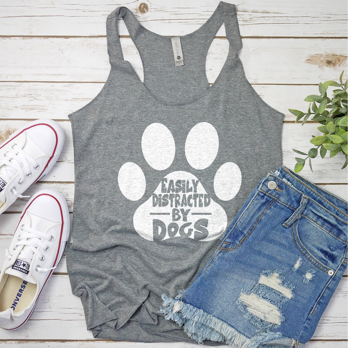 Easily Distracted By Dogs - Tank Top Racerback