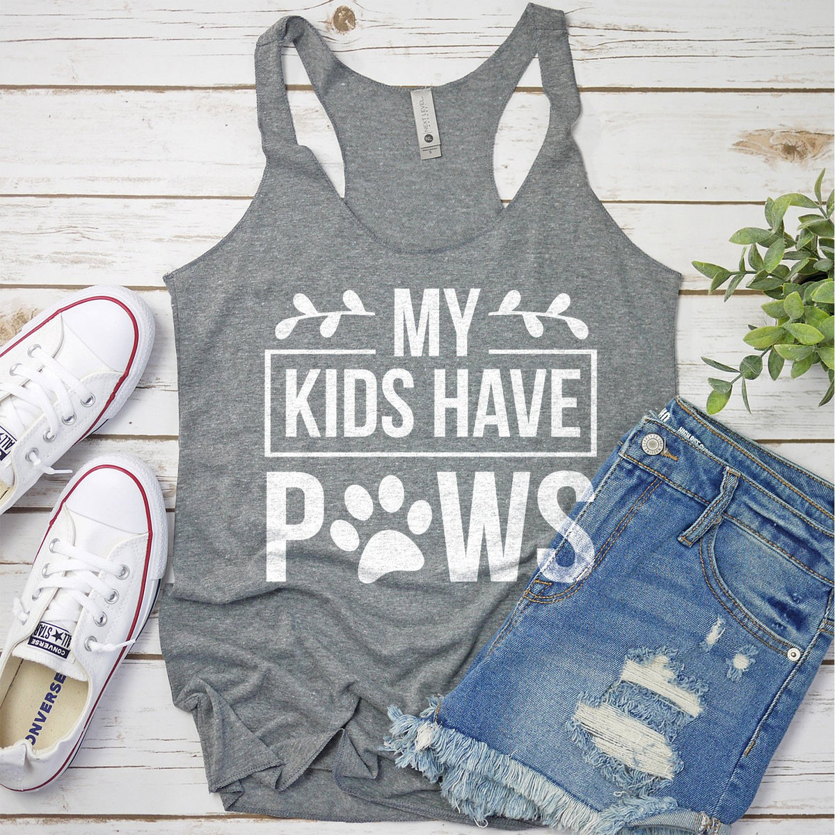 My Kids Have Paws - Tank Top Racerback