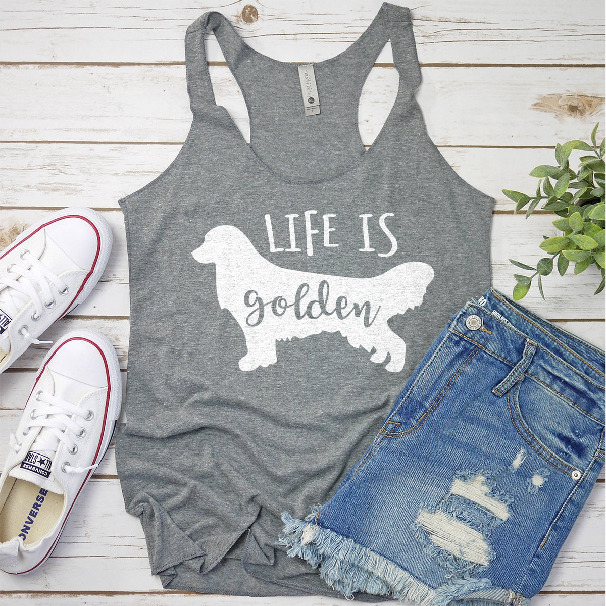 Life is Golden Retriever - Tank Top Racerback