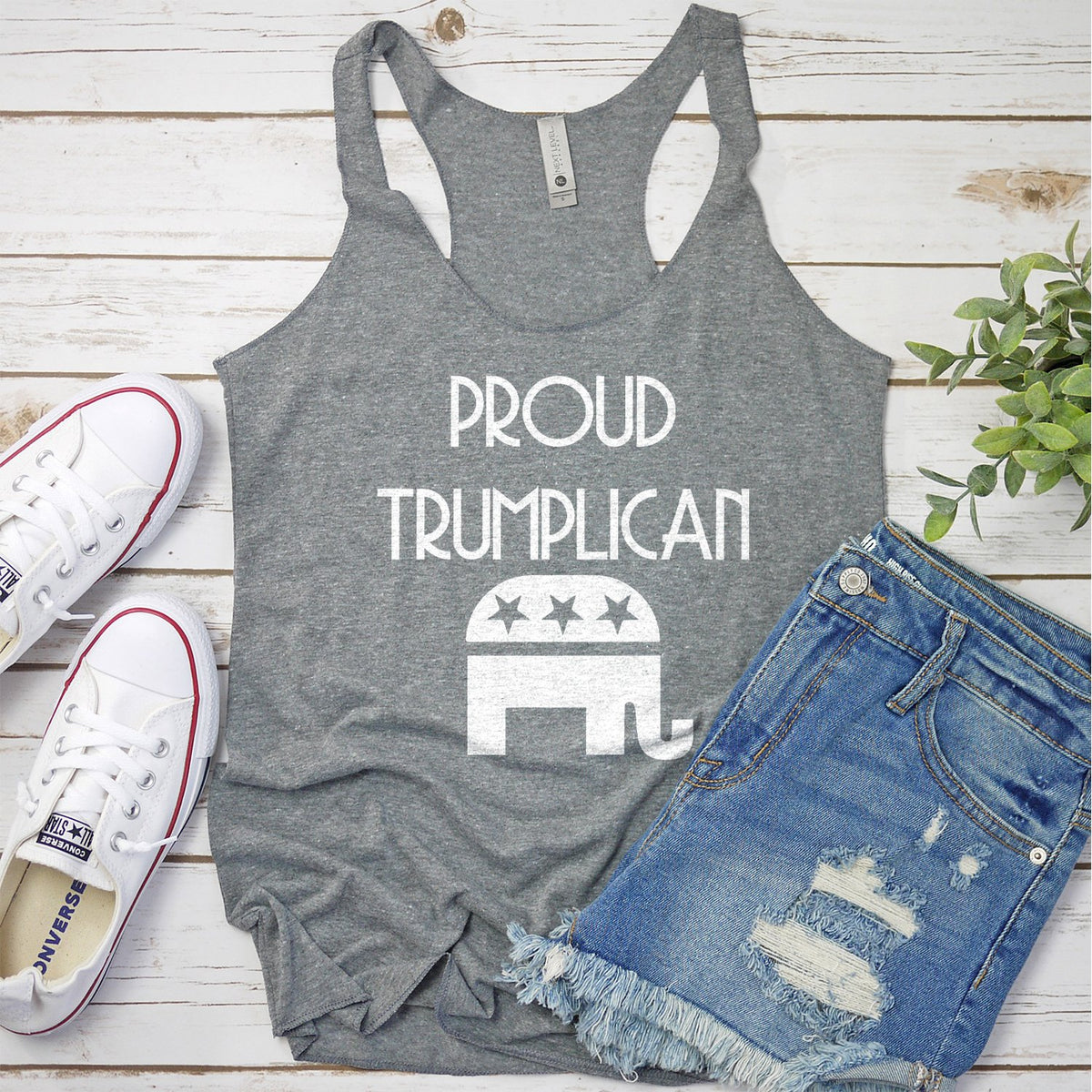 Proud Trumplican Elephant - Tank Top Racerback