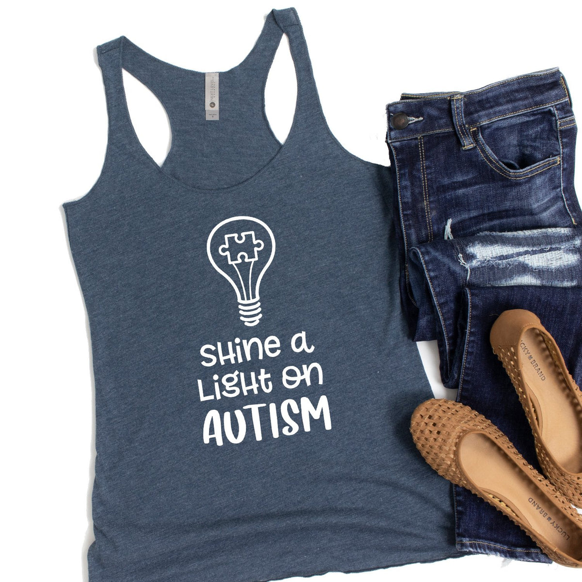 Shine A Light on Autism - Tank Top Racerback