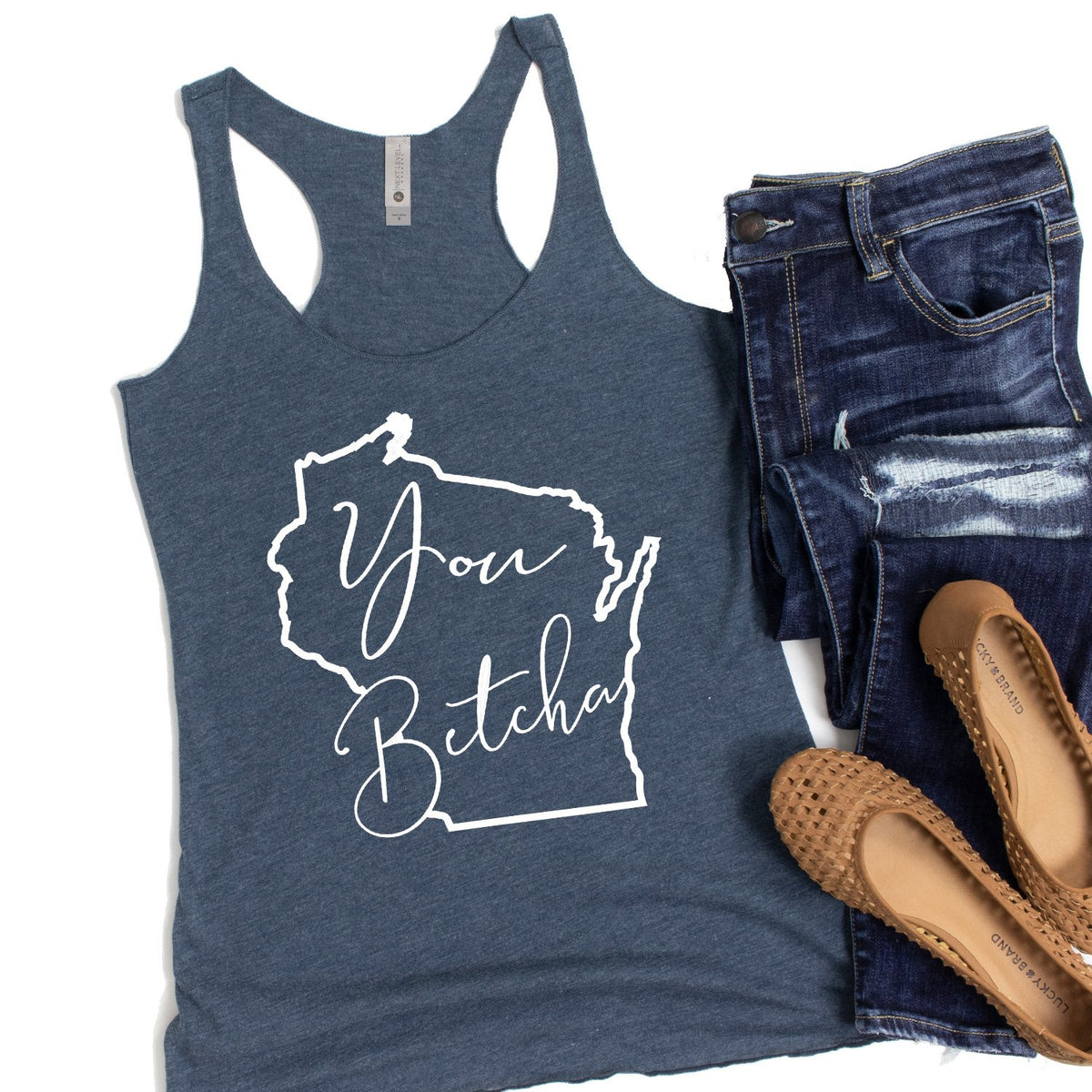 You Betcha Wisconsin - Tank Top Racerback