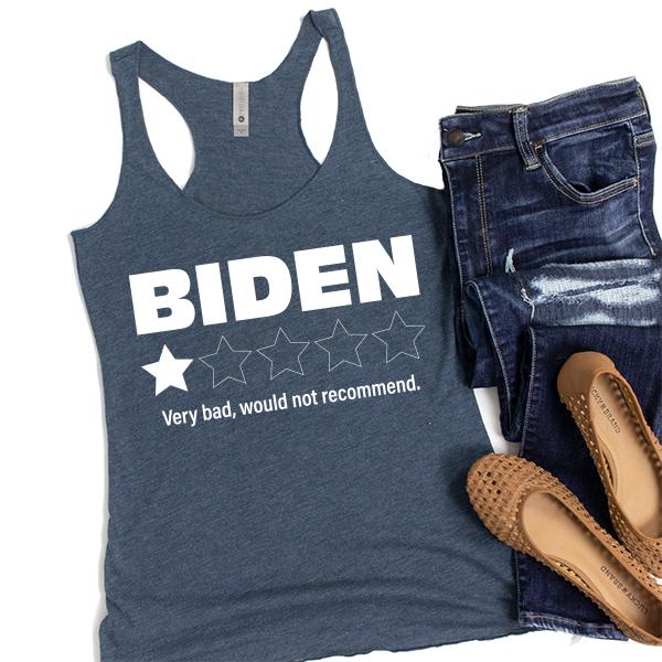 Joe Biden One Star Review Very Bad Would Not Recommend - Tank Top Racerback