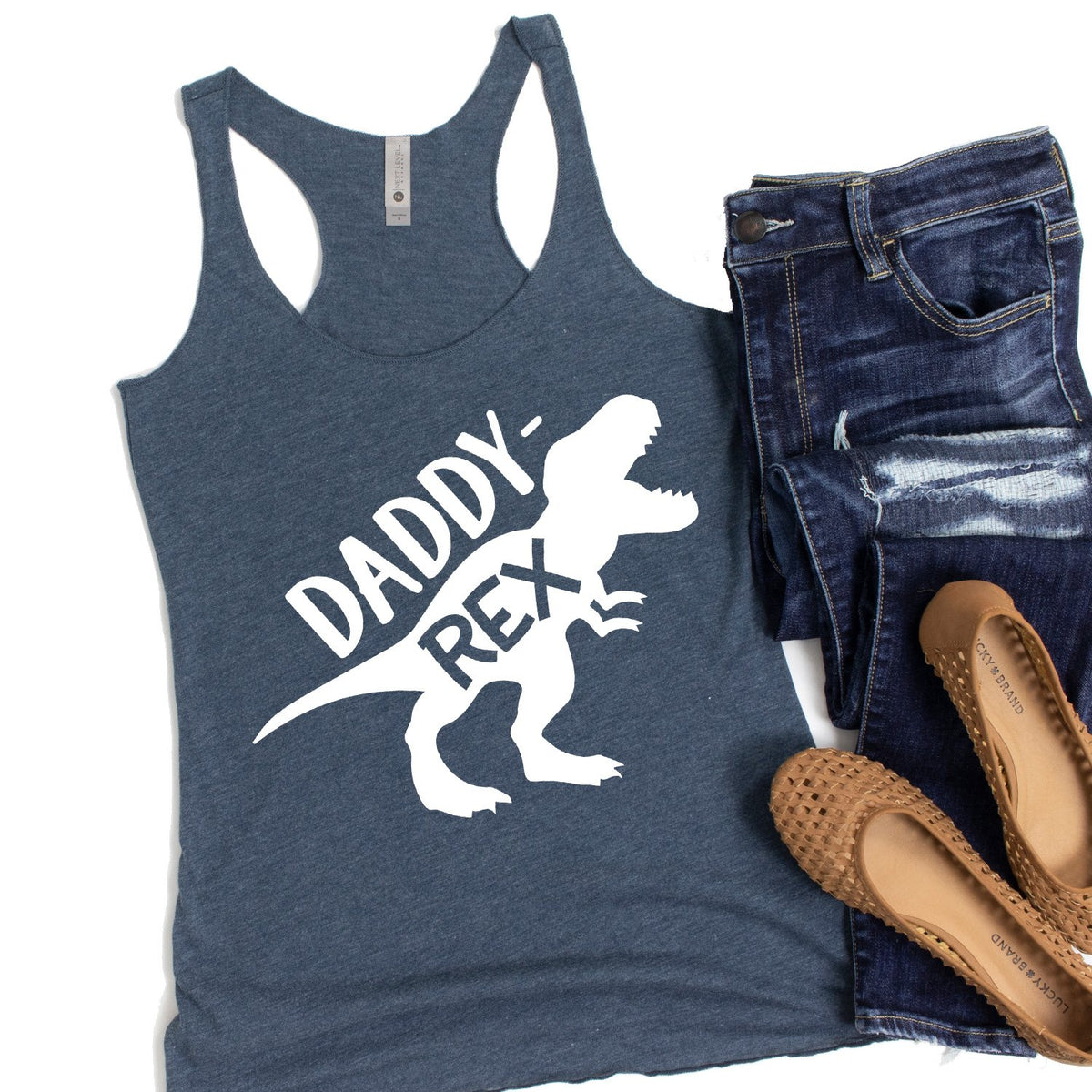 Daddy Rex Dinosaur - Tank Top Racerback