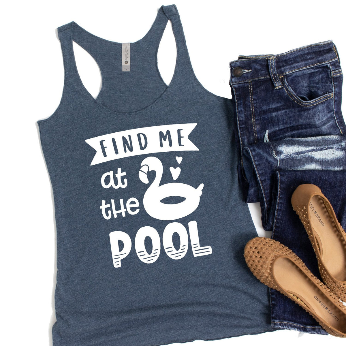 Find Me At The Pool - Tank Top Racerback