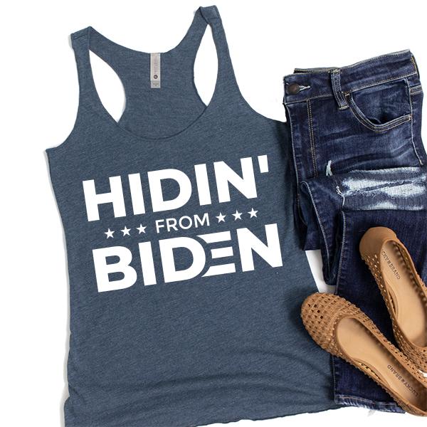 Hidin&#39; From Biden - Tank Top Racerback
