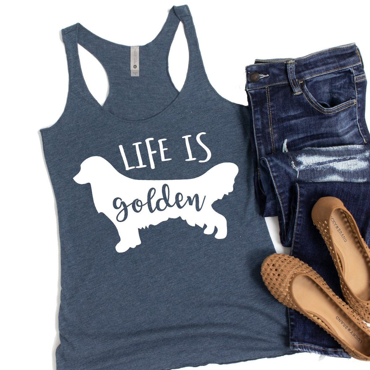 Life is Golden Retriever - Tank Top Racerback