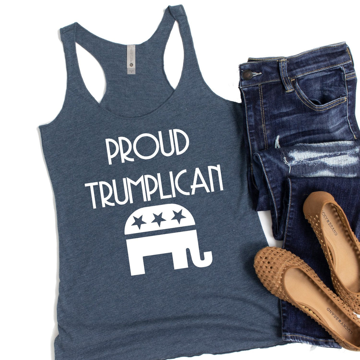 Proud Trumplican Elephant - Tank Top Racerback