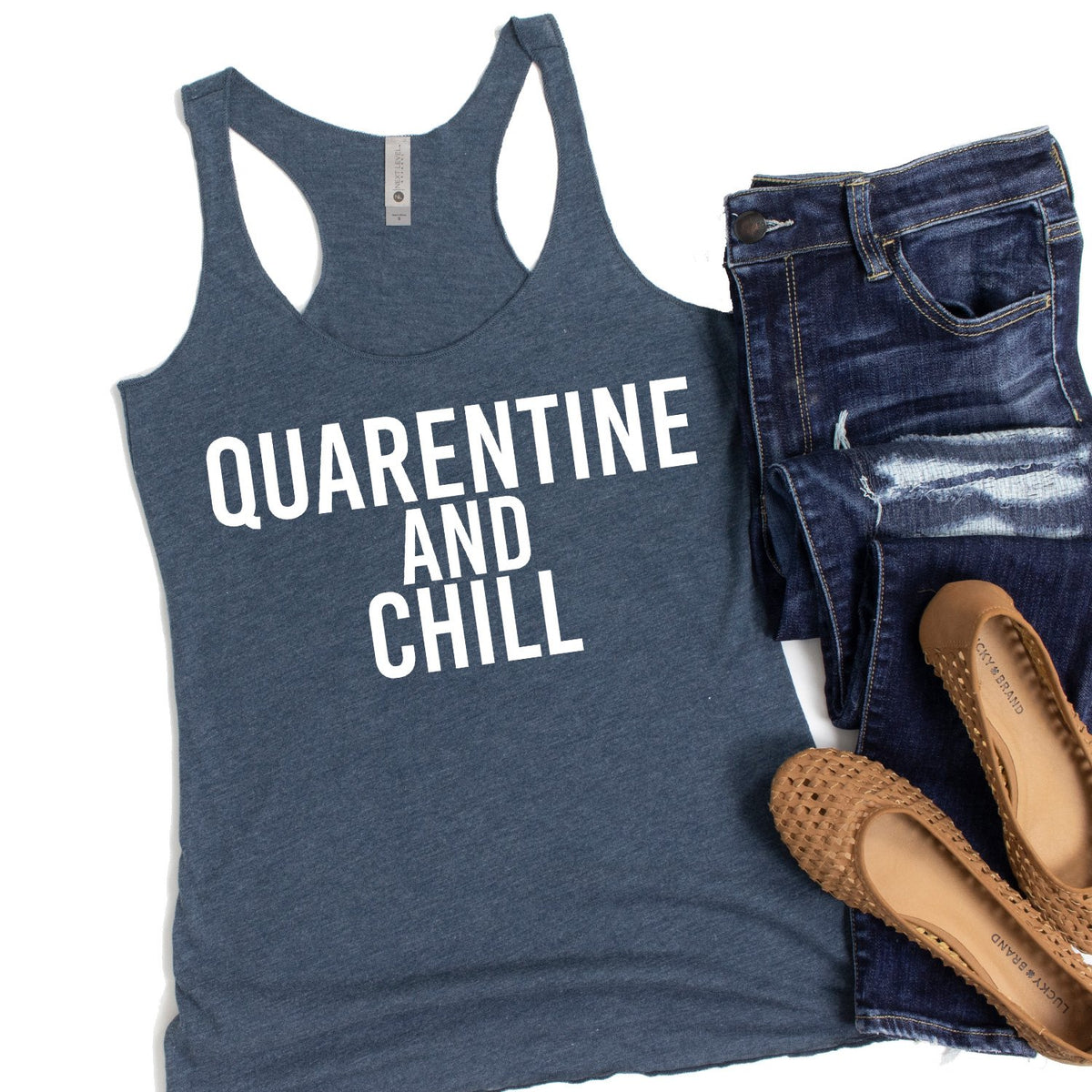 Quarantine and Chill - Tank Top Racerback