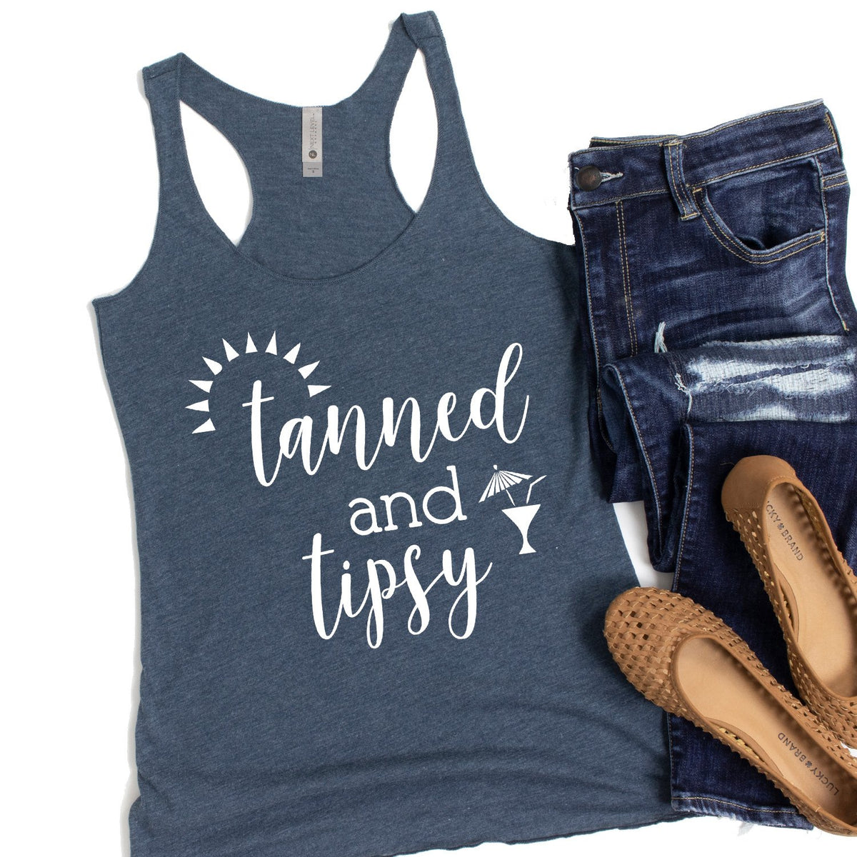 Tanned and Tipsy - Tank Top Racerback