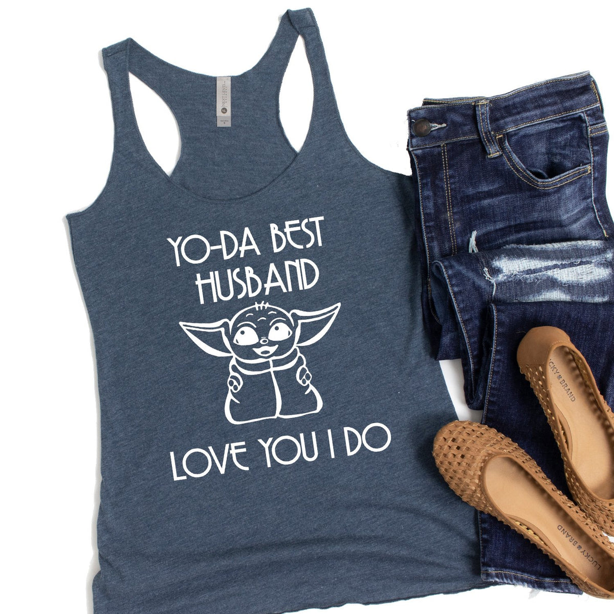Yo-Da Best Husband Love You I Do - Tank Top Racerback