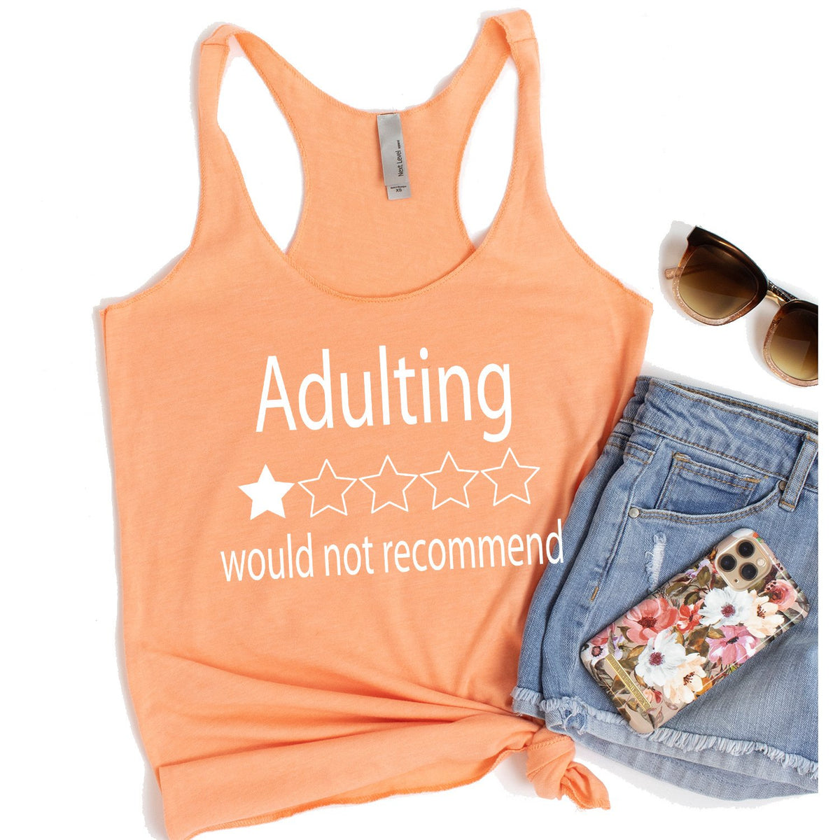 Adulting Would Not Recommend - Tank Top Racerback