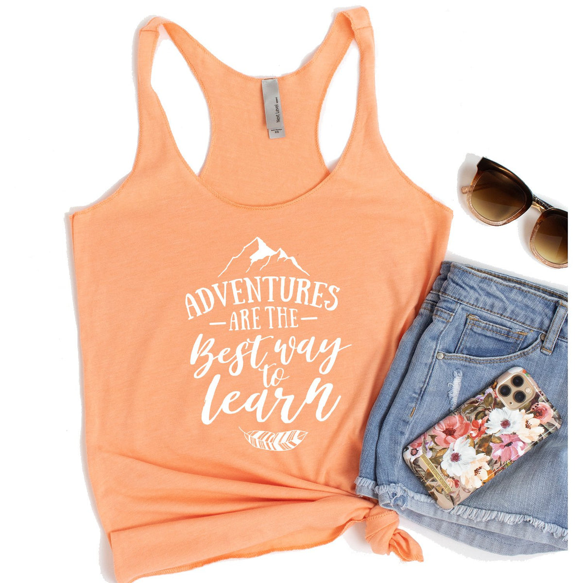 Adventures Are The Best Way to Learn - Tank Top Racerback