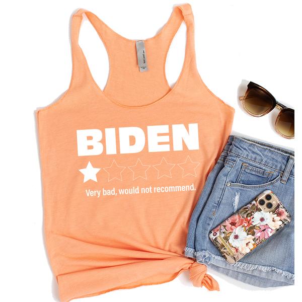 Joe Biden One Star Review Very Bad Would Not Recommend - Tank Top Racerback