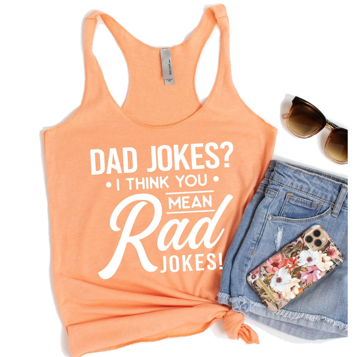 Dad Jokes? I Think You Mean Rad Jokes - Tank Top Racerback