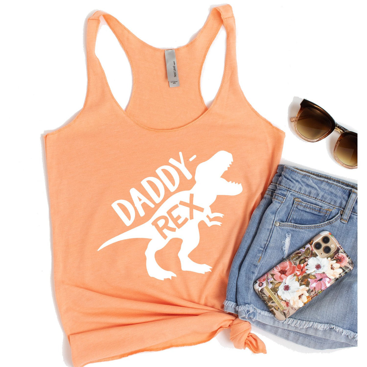 Daddy Rex Dinosaur - Tank Top Racerback