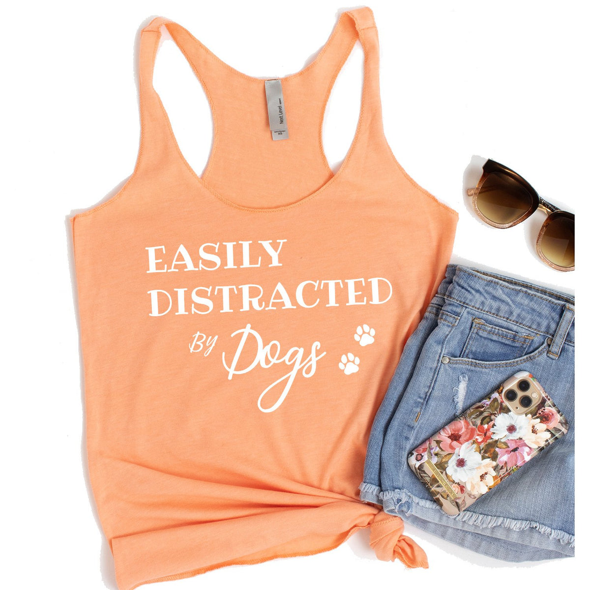 Easily Distracted By Dogs - Tank Top Racerback