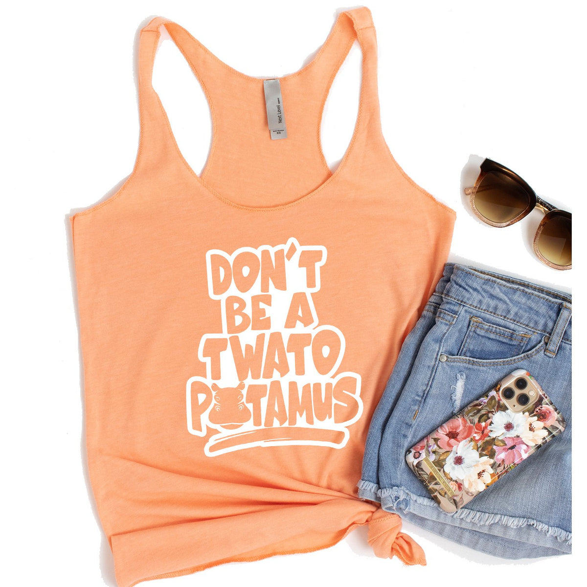 Don&#39;t Be A Twatopotamus - Tank Top Racerback