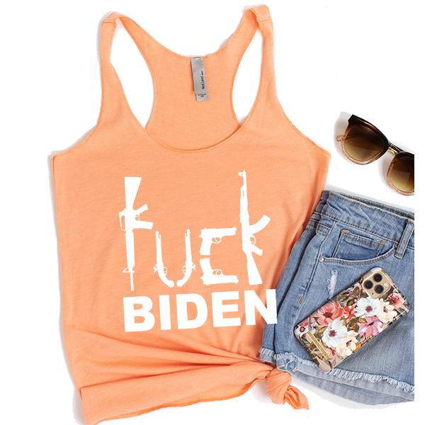 Fuck Biden Guns - Tank Top Racerback