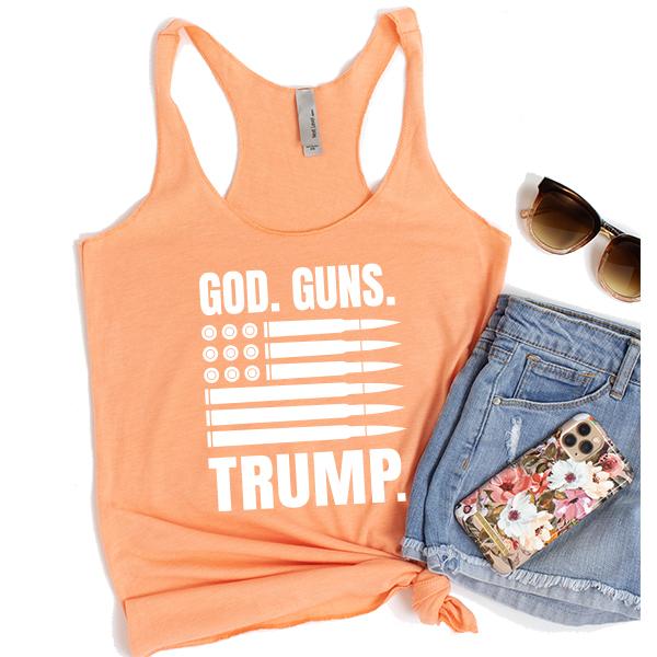 God Guns and Trump - Tank Top Racerback