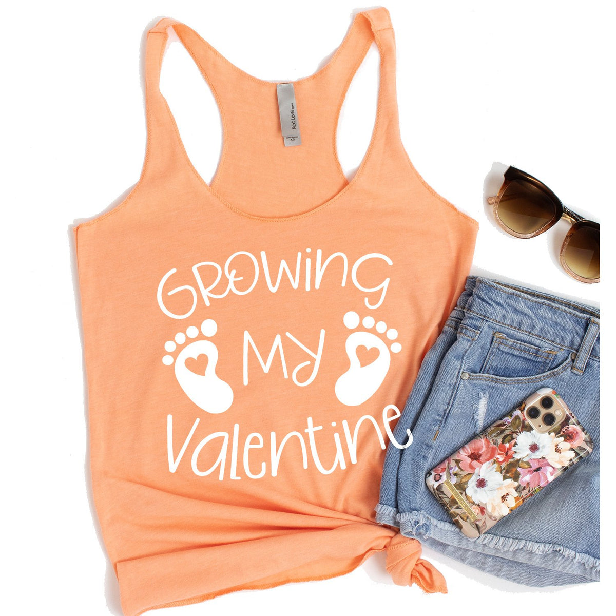 Growing My Valentine - Tank Top Racerback