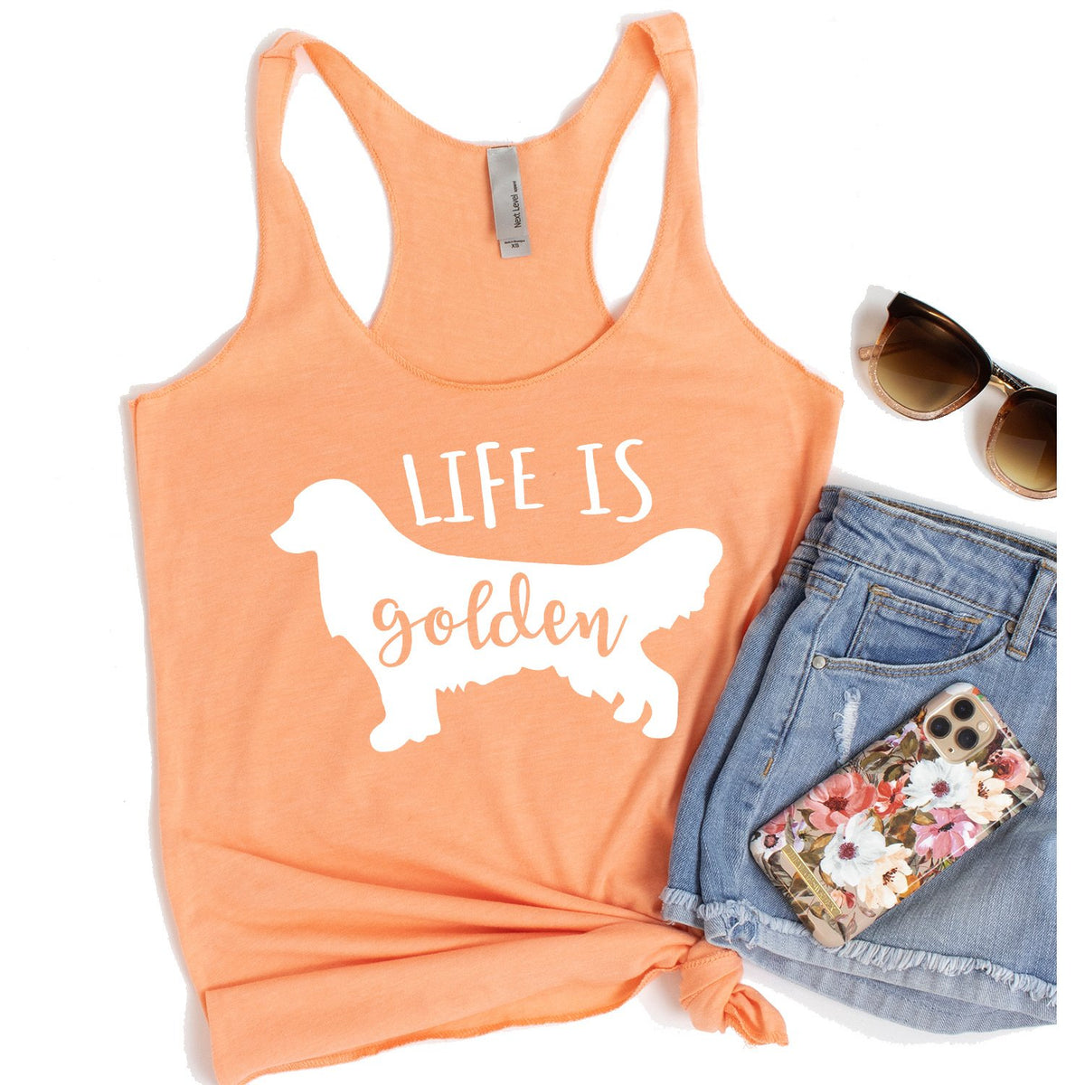 Life is Golden Retriever - Tank Top Racerback