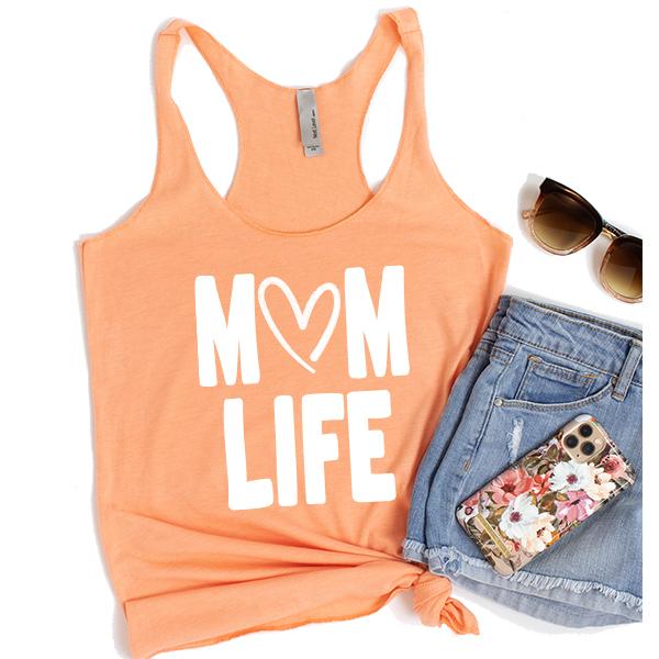 Mom Life with Heart - Tank Top Racerback