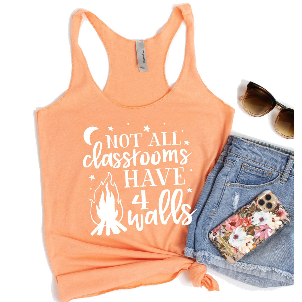 Not All Classrooms Have 4 Walls - Tank Top Racerback