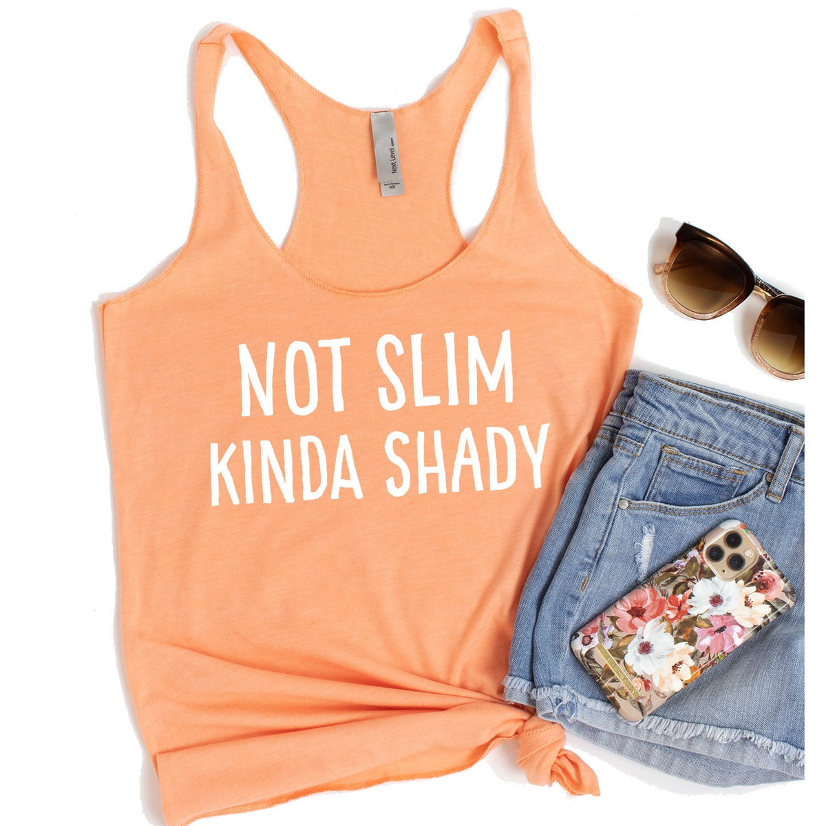 Not Slim Kinda Shady - Tank Top Racerback