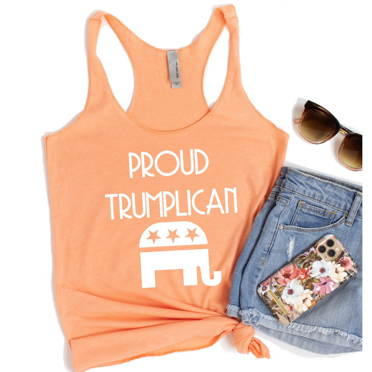 Proud Trumplican Elephant - Tank Top Racerback