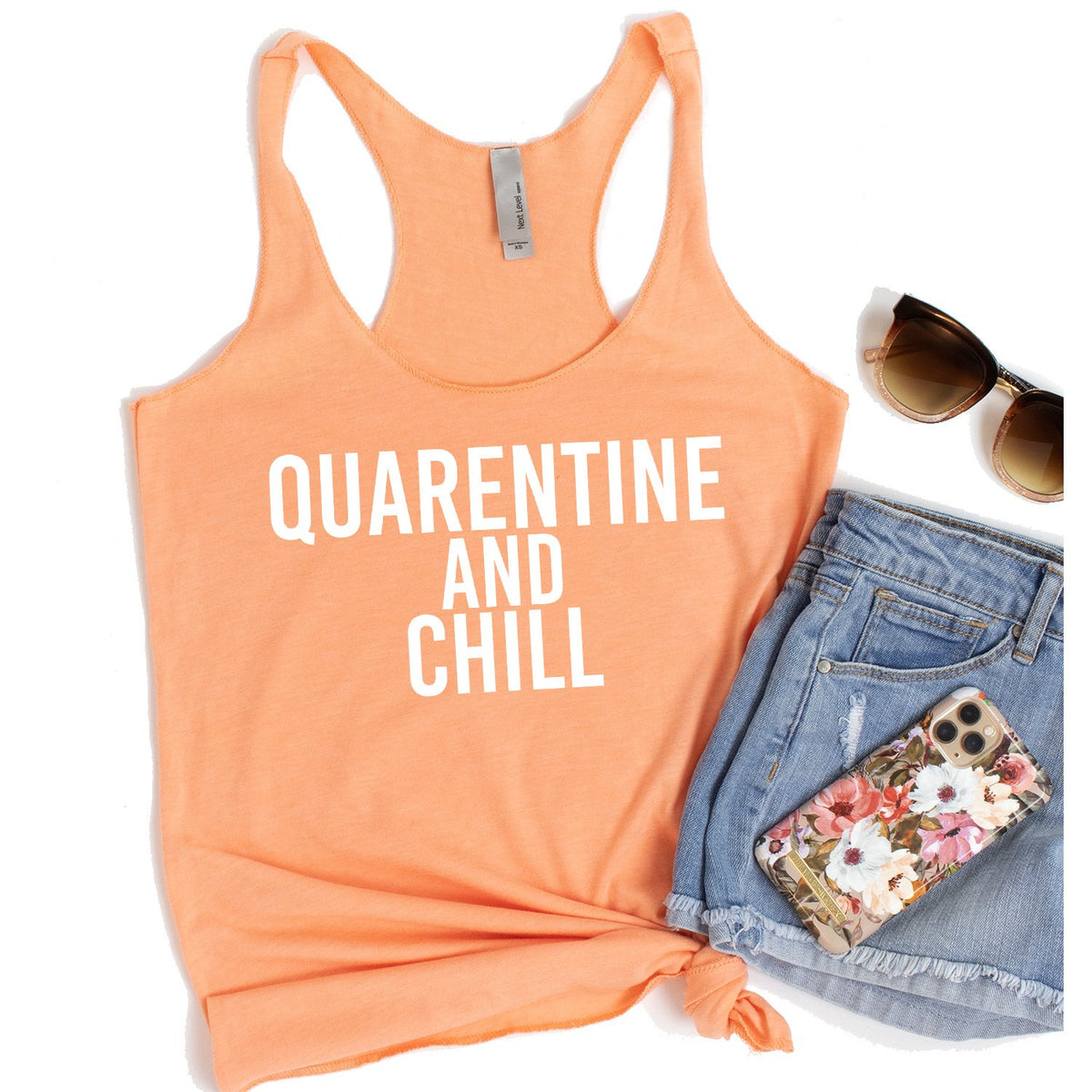 Quarantine and Chill - Tank Top Racerback