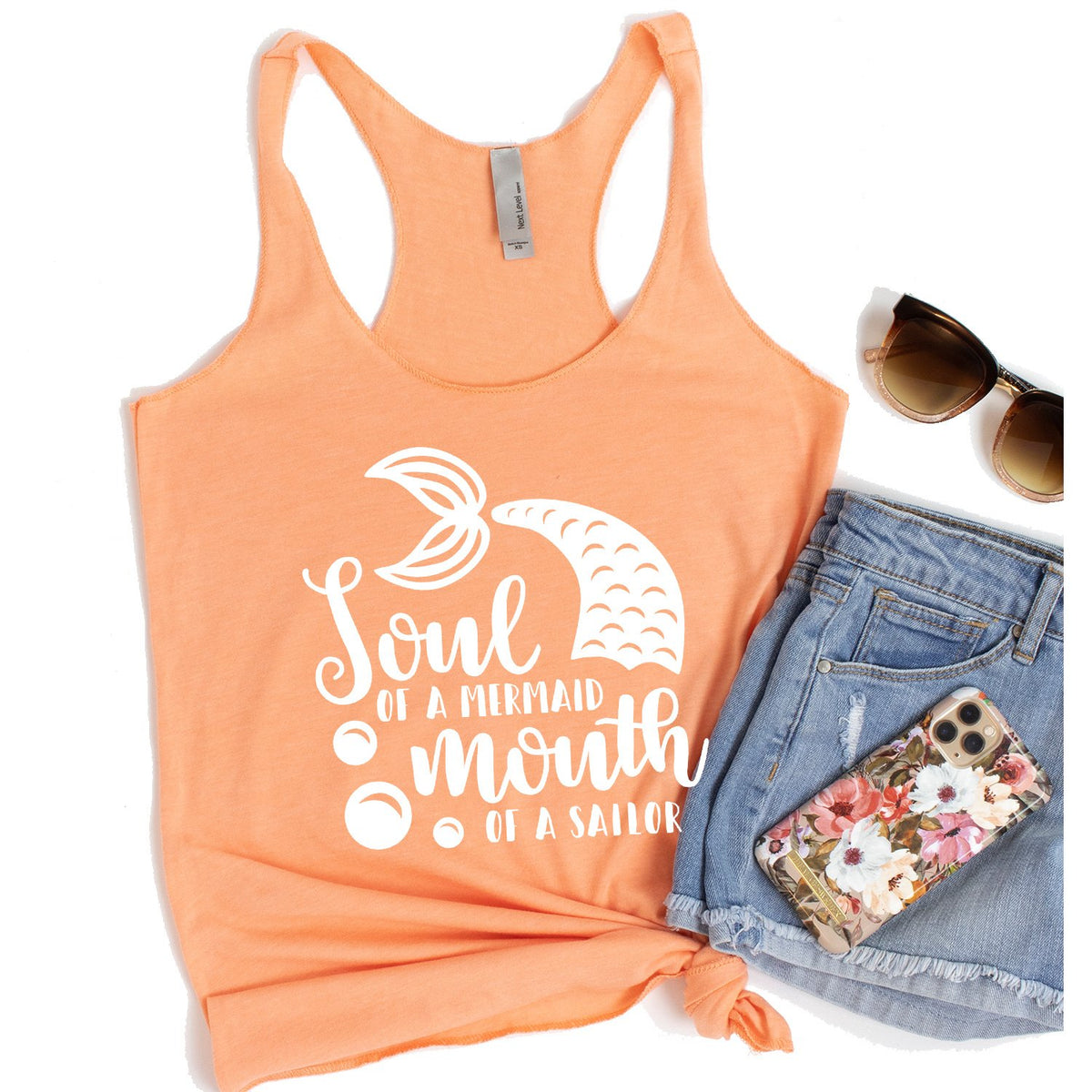 Soul of A Mermaid Mouth of A Sailor - Tank Top Racerback