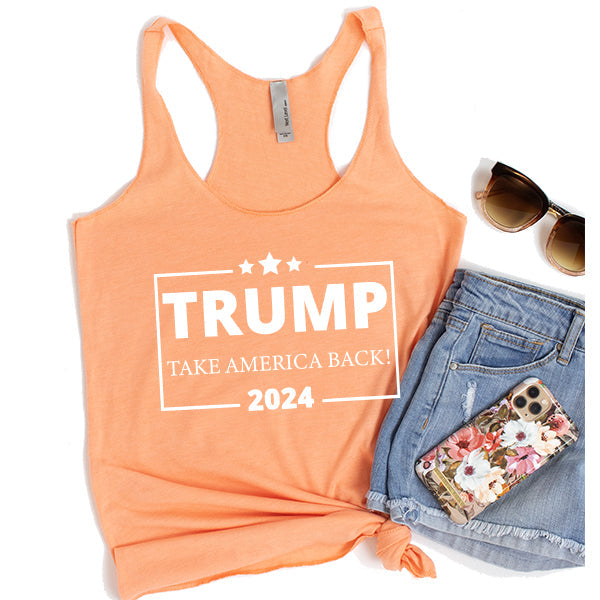 Donald Trump Take America Back 2024 Election - Tank Top Racerback